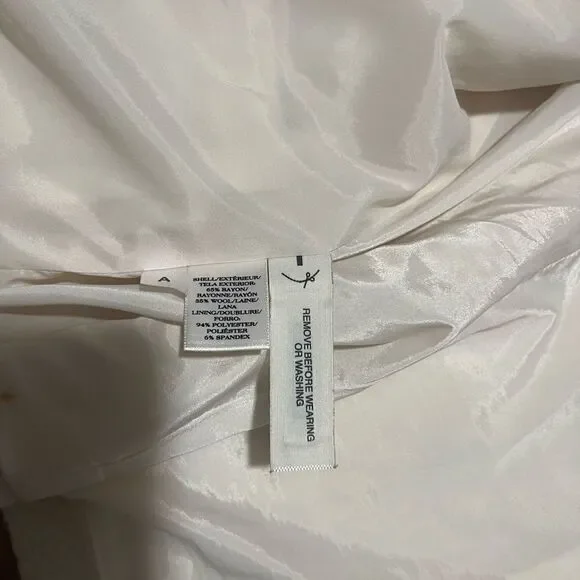 Ann Taylor sweater jacket wool blend size 12 cream white - Picture 4 of 9